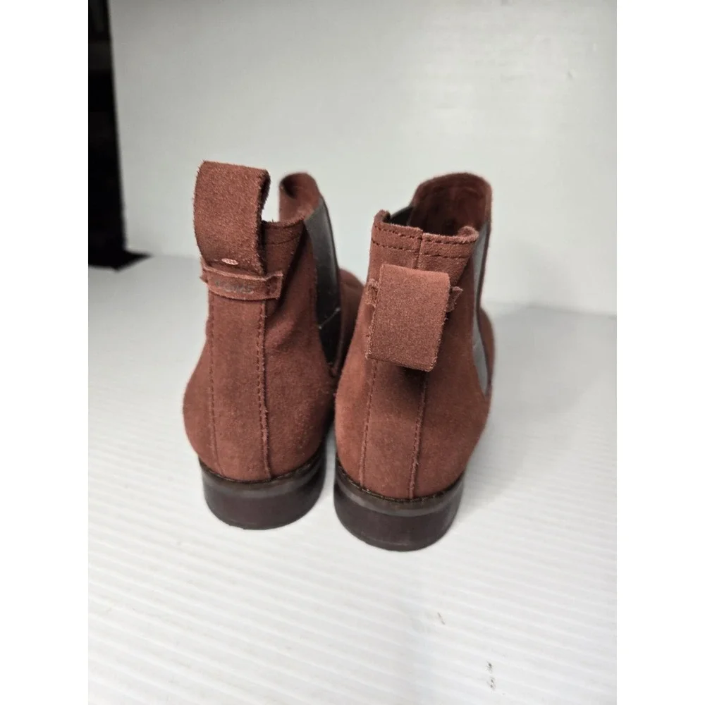 Women's‎ TOMS Ankle Boots Booties Burgundy Metallic Chelsea Size 6 W
